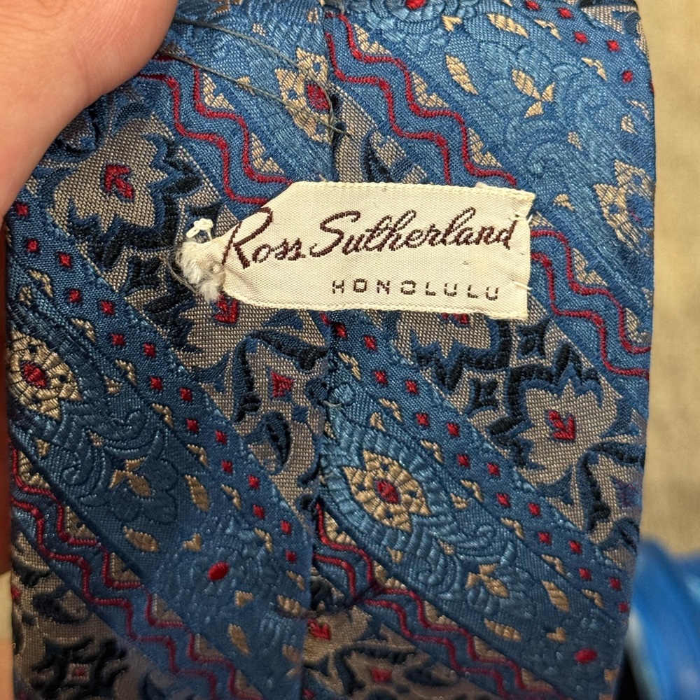 Vintage Countess Mara x Ross Sutherland Men Neck Tie Multicolor Abstract Classic - Picture 5 of 5